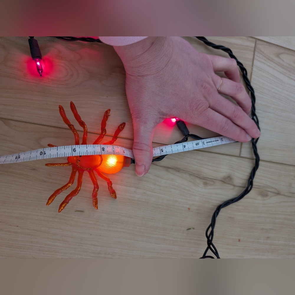 Colorful Spider String Lights for Halloween Decor, 6 Ft - Picture 6 of 11